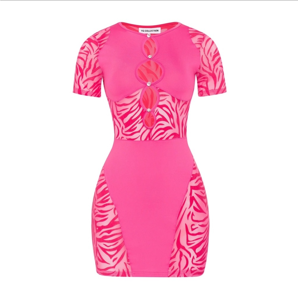 Pink YG Collection mini dress. New with tags. Never worn.